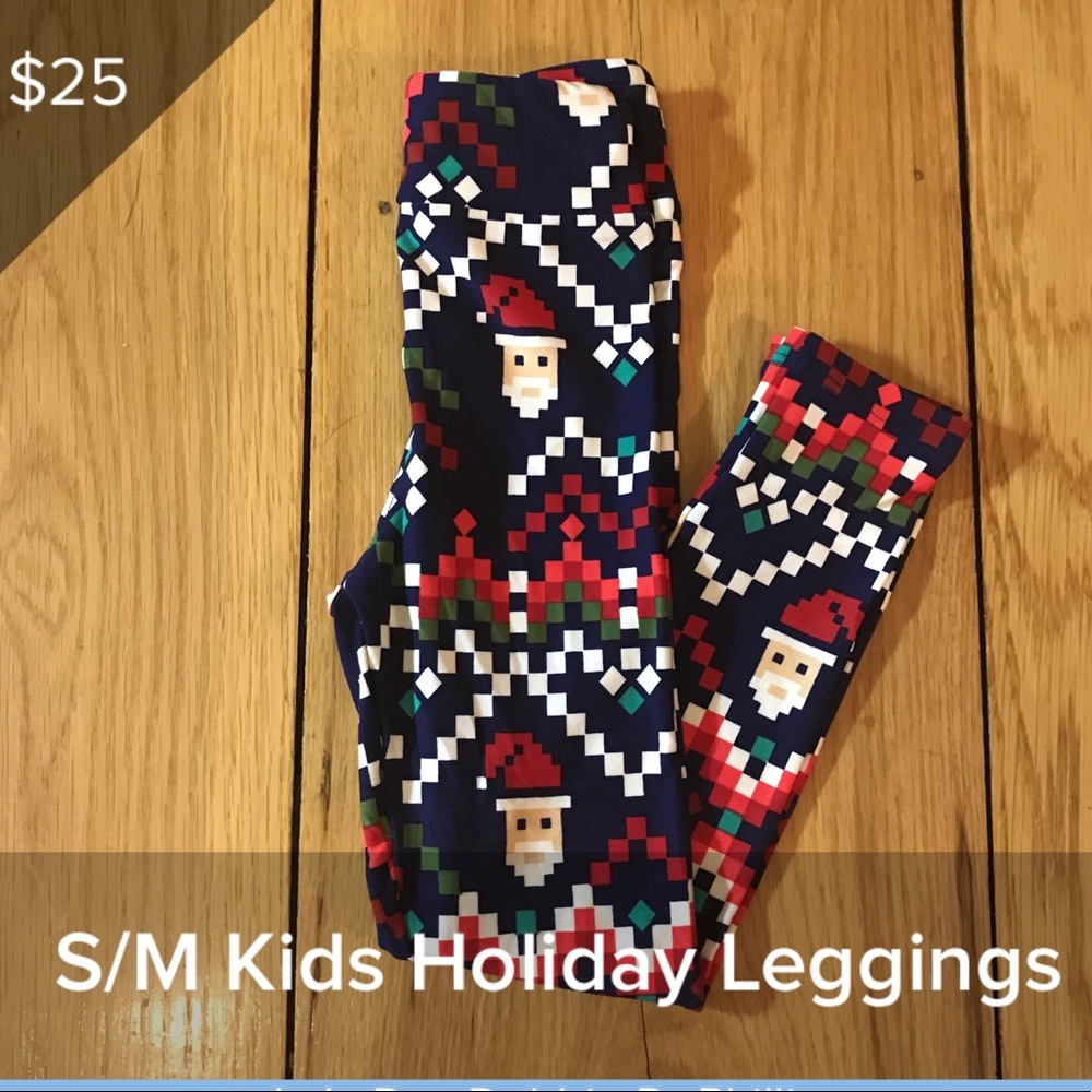 Adorable digital Santa Childrens LulaRoe legging